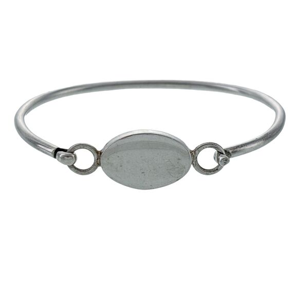 Vintage ATI Mexico Sterling 925 Oval Hook Bangle Bracelet 7" - Picture 1 of 7